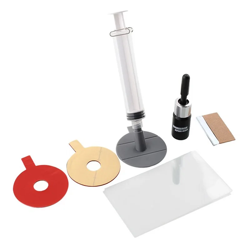 DIY Repair Kit Tools Auto Car Glass Windscreen Windshield Repair Set For Chip Crack Bullseye Protective Decorative Stickers
DIY Repair Kit Tools Auto Car Glass Windscreen Windshield Repair Set For Chip Crack Bullseye Protective Decorative Stickers