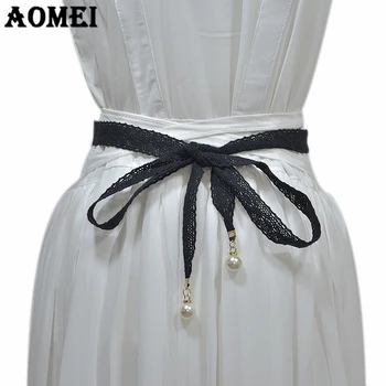 Women Black and White Lace Waist Belt with Pearl Bead and Acrylic for Elegant Fashion Dress Ladies Chain Belt
Women Black and White Lace Waist Belt with Pearl Bead and Acrylic for Elegant Fashion Dress Ladies Chain Belt