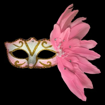 Newest Pink DIY Party Feather Mask Sexy Women Lady Halloween MARDI GRAS Carnival Colorful Chicken Feather Venice Masks
Newest Pink DIY Party Feather Mask Sexy Women Lady Halloween MARDI GRAS Carnival Colorful Chicken Feather Venice Masks