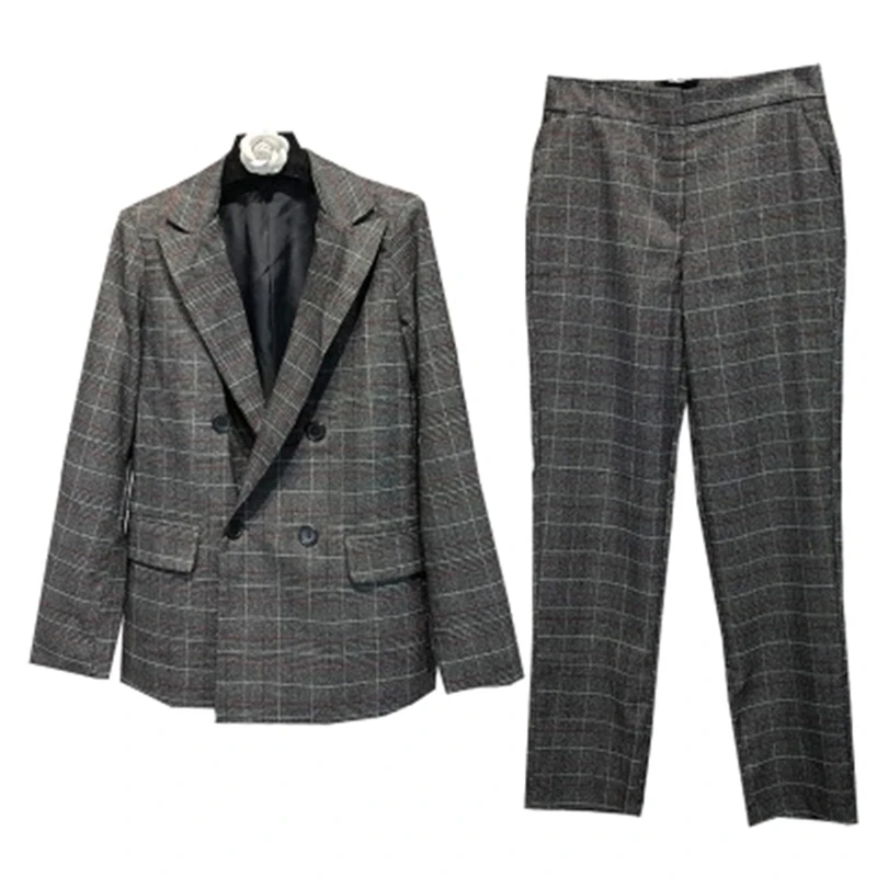 Big Size Suit customization Pant Suits Women Office Business Suits Formal Work Wear Sets Uniform Styles Elegant Plaid Pant Suits
Big Size Suit customization Pant Suits Women Office Business Suits Formal Work Wear Sets Uniform Styles Elegant Plaid Pant Suits