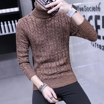 New style Autumn and winter men warm turtleneck Korean version round collar youth clothing thick knitted sweater 
New style Autumn and winter men warm turtleneck Korean version round collar youth clothing thick knitted sweater