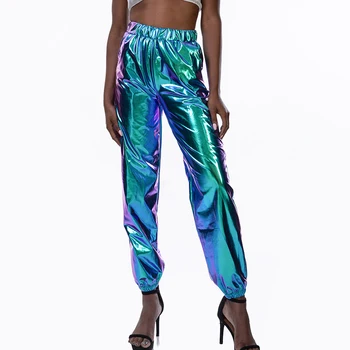 High Waist Trousers Women Streetwear Hip Hop Pant Girls Dance Polyester Silver Clubwear Gold Jogging Ladies Pants
High Waist Trousers Women Streetwear Hip Hop Pant Girls Dance Polyester Silver Clubwear Gold Jogging Ladies Pants