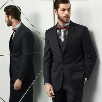 Custom made men suits black notch lapel wedding suits high quality men wedding suits tuxedos formal prom suit (jacket+vest+pant)
Custom made men suits black notch lapel wedding suits high quality men wedding suits tuxedos formal prom suit (jacket+vest+pant)