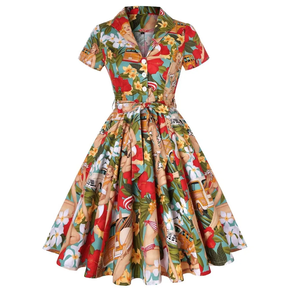 Western Girl Cowgirl Retro Vintage Women Dress Short Sleeve Cotton Hepburn Flower Print 50s Tunic Women Swing Rockabilly Dresses
Western Girl Cowgirl Retro Vintage Women Dress Short Sleeve Cotton Hepburn Flower Print 50s Tunic Women Swing Rockabilly Dresses
