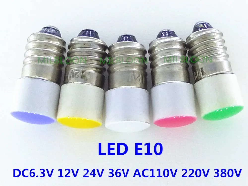 5pcs E10 LED Industrial instrument bulb 6.3V 12V 24V 36V Flat illuminated light bulb 110V E10 220V LED 380V E10 Machine bulb
5pcs E10 LED Industrial instrument bulb 6.3V 12V 24V 36V Flat illuminated light bulb 110V E10 220V LED 380V E10 Machine bulb