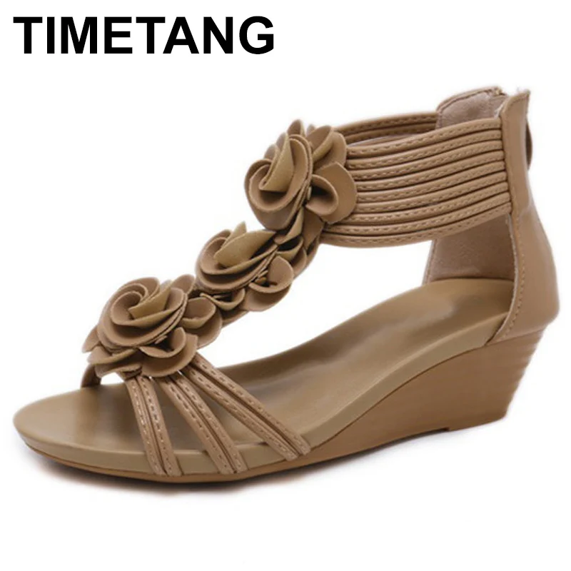 TIMETANG Gladiator Sandals Summer New Woman Fashion Platform Mid Heels Open Toe Wedge Sandals Soft Leather Sexy Casual Shoes
TIMETANG Gladiator Sandals Summer New Woman Fashion Platform Mid Heels Open Toe Wedge Sandals Soft Leather Sexy Casual Shoes