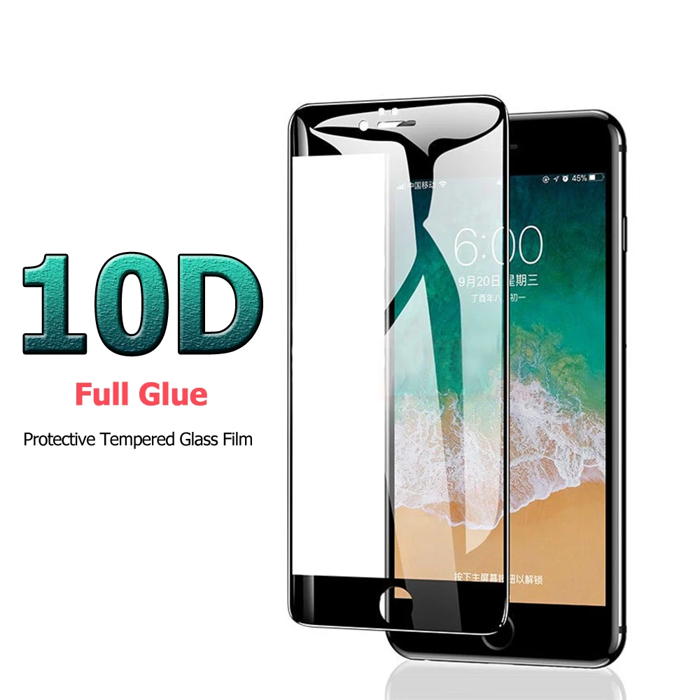 Защитное стекло 10D для iPhone 8 7 6s 6 plus | Мобильные телефоны и аксессуары