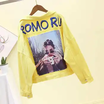 Women Bomber Jacket Appliques Print Lady Vintage Elegant Outwear Autumn Fashion Coat Vangull 2019
Women Bomber Jacket Appliques Print Lady Vintage Elegant Outwear Autumn Fashion Coat Vangull 2019