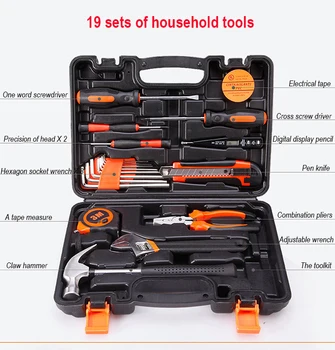 HB 19 Pcs Household Hand Tool Set Wood Working Tools Plastic Toolbox Storage Case Hand Tool Set General
HB 19 Pcs Household Hand Tool Set Wood Working Tools Plastic Toolbox Storage Case Hand Tool Set General