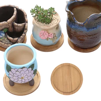 Behogar 4PCS 10.5cm Round Bamboo Plant Pot Saucer Trays for Indoor Outdoor Garden Office Succulent Potted Plant Flower Bonsai 
Behogar 4PCS 10.5cm Round Bamboo Plant Pot Saucer Trays for Indoor Outdoor Garden Office Succulent Potted Plant Flower Bonsai
