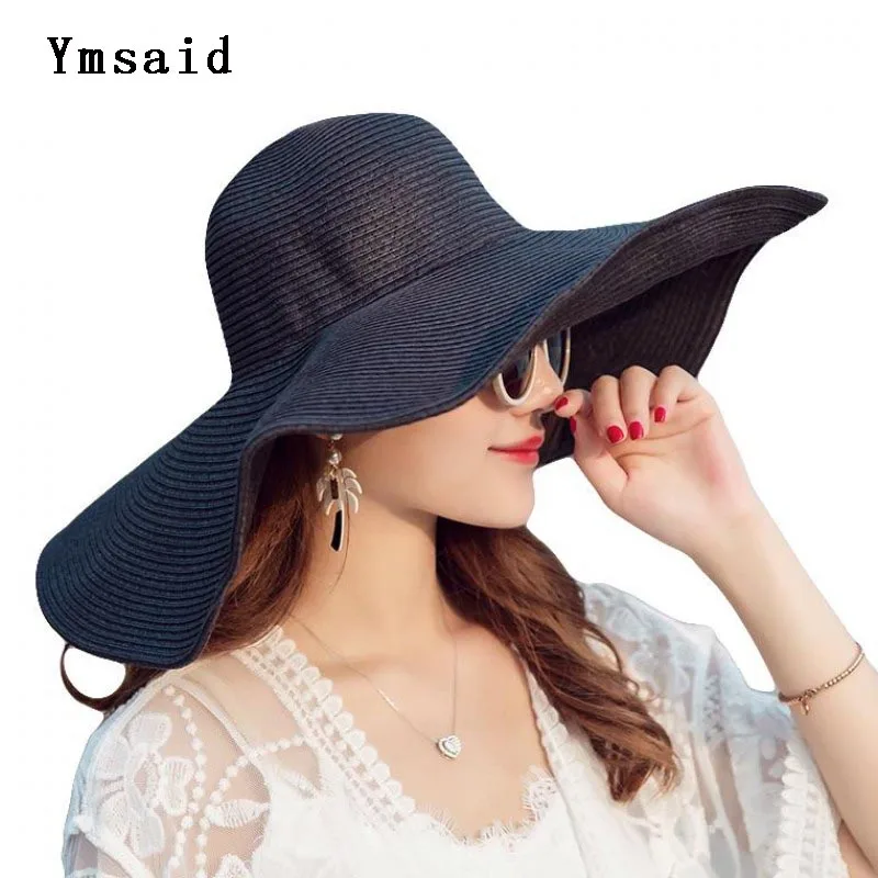 Handmade Weave Sun Hats For Women Black Up Large Brim Straw Hat Outdoor Beach Summer Caps Chapeu Feminino
Handmade Weave Sun Hats For Women Black Up Large Brim Straw Hat Outdoor Beach Summer Caps Chapeu Feminino