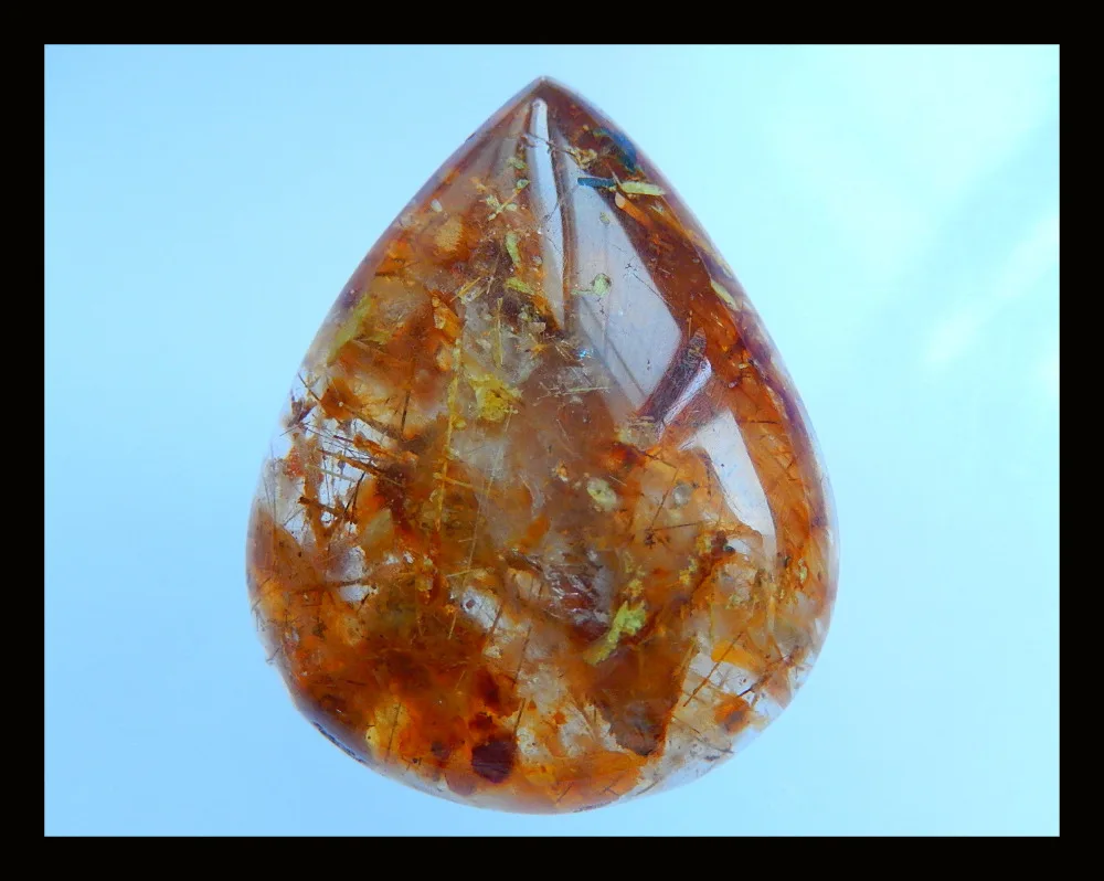 Natural Stone Water Drop Gold Rutilated Quartz Cabochon,43*33*9mm,19.35g semiprecious stone cabochon
Natural Stone Water Drop Gold Rutilated Quartz Cabochon,43*33*9mm,19.35g semiprecious stone cabochon