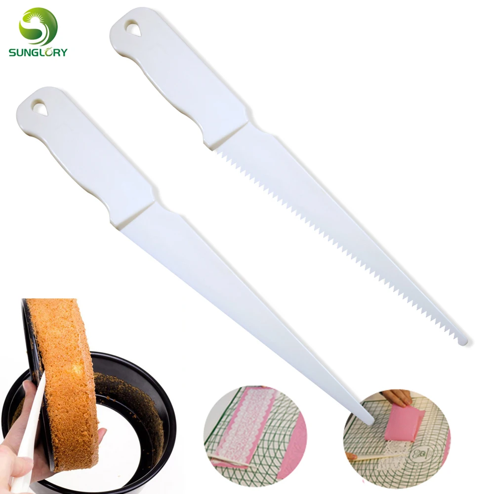 Plastic Flat Edges Cake Knife DIY Dough Cake Bread Pizza Cutter Serrated Cake Spatula Knife Cutting Pastry Kitchen Baking Tools
Plastic Flat Edges Cake Knife DIY Dough Cake Bread Pizza Cutter Serrated Cake Spatula Knife Cutting Pastry Kitchen Baking Tools