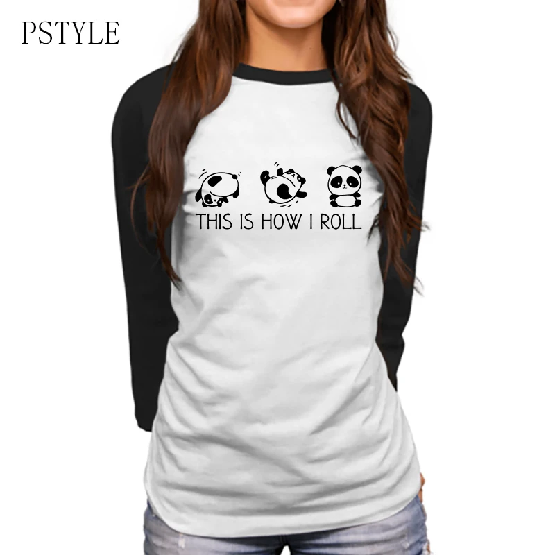 Raglan Sleeve T Shirt Women Harajuku Panda Print Tshirt This Is How I Roll Letters Graphic Tee Shirts Long Sleeve Girls Clothes
Raglan Sleeve T Shirt Women Harajuku Panda Print Tshirt This Is How I Roll Letters Graphic Tee Shirts Long Sleeve Girls Clothes