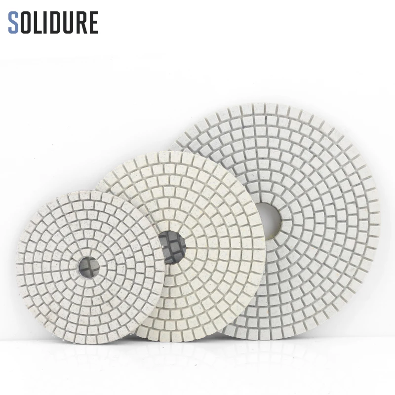 7pcs/set 100mm 3" 4" 5" diamond polishing pads dry or wet use for polishing granite,marble engineered stone and concrete
7pcs/set 100mm 3" 4" 5" diamond polishing pads dry or wet use for polishing granite,marble engineered stone and concrete