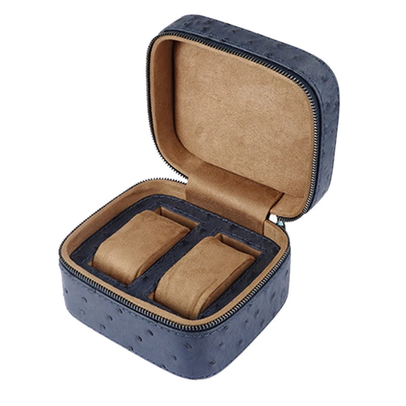 Luxury Watch Box 2 Grids Pu Leather Watch Stand Case Bracelet Holder Boxes For Clock Watches