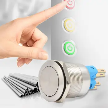 20Pcs 22mm micro switch Self-locking Type Flat Head Stainless Steel Button Switch rocker switch
20Pcs 22mm micro switch Self-locking Type Flat Head Stainless Steel Button Switch rocker switch