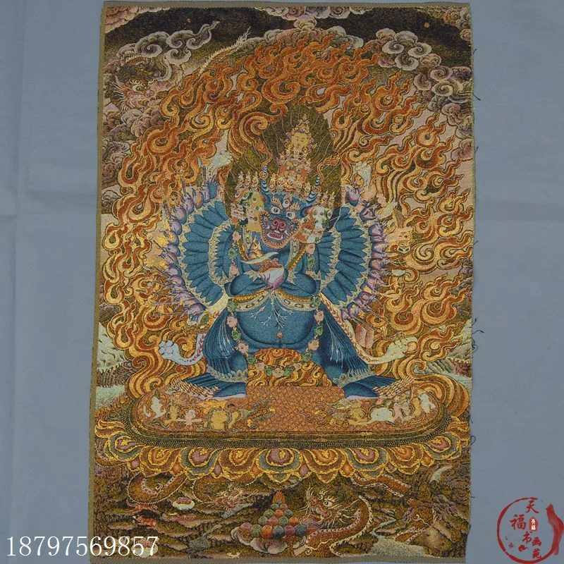 Christmas Tibet Thangka Silk Embroidered Brocade Gold Silk Embroidery Six Arms Black Maha Halloween
Christmas Tibet Thangka Silk Embroidered Brocade Gold Silk Embroidery Six Arms Black Maha Halloween