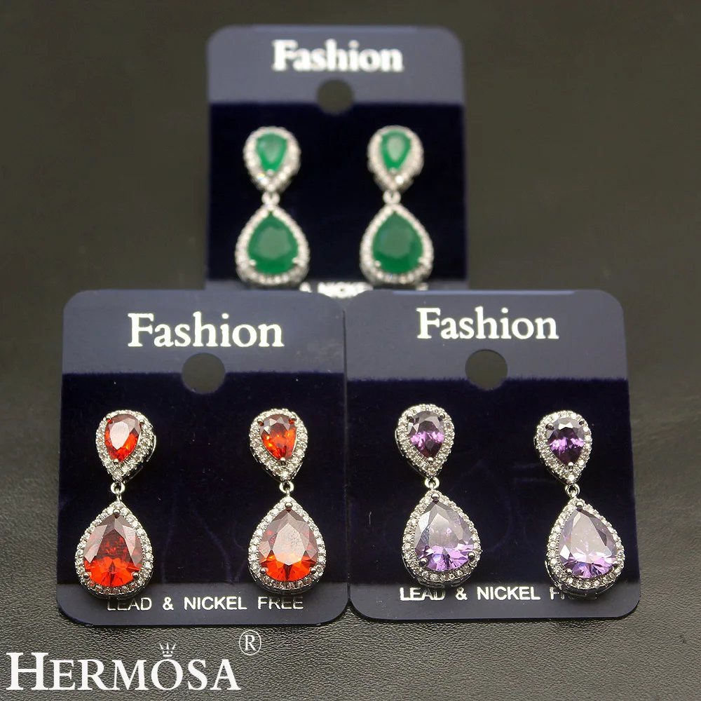 Фото Hermosa BUY THREE GET ONE FREE Big Promotion Waterdrop Jewelry Stud Earrings For Women Girls Christmas Gift | Украшения и