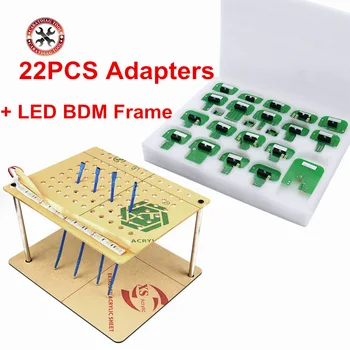 

NEW 22pcs BDM Probe Adapters with LED BDM FRAME Full Set For KESS V2 V5.017 V2.47 Master KTAG V7.020 FGTECH V54 ECU Programmer