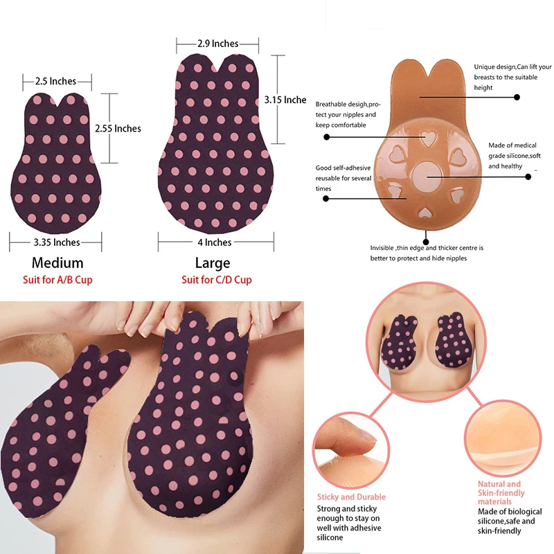 Women Silicone Self-Adhesive Sticky Bra Strapless Push Up Seamless Invisible Bra Sexy Rabbit Ears Underwear For Wedding Dropship
Women Silicone Self-Adhesive Sticky Bra Strapless Push Up Seamless Invisible Bra Sexy Rabbit Ears Underwear For Wedding Dropship