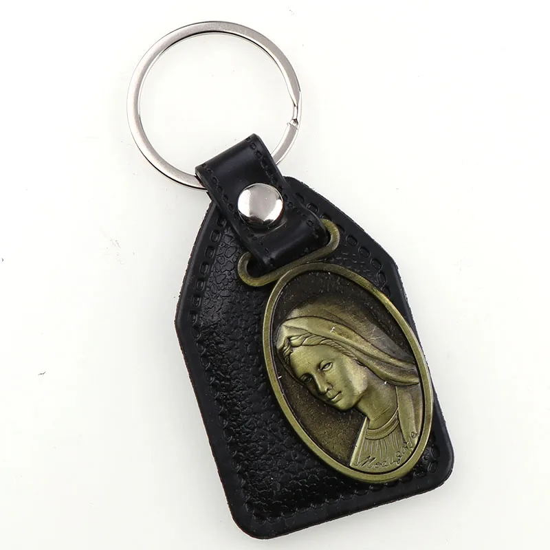 PU Leather KeyChains Vergine Maria Charm pendants for Men Black Tag Antique Bronze Plated Hook Key Holder Car Key Holder
PU Leather KeyChains Vergine Maria Charm pendants for Men Black Tag Antique Bronze Plated Hook Key Holder Car Key Holder