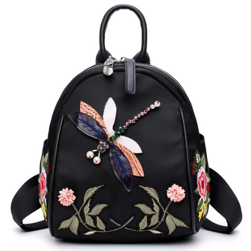 Fashion Embroidered Shoulder Bag Female Rucksack Dragonfly Personalized Weekend Women Backpack Large Knapsack Travel Bags Black
Fashion Embroidered Shoulder Bag Female Rucksack Dragonfly Personalized Weekend Women Backpack Large Knapsack Travel Bags Black