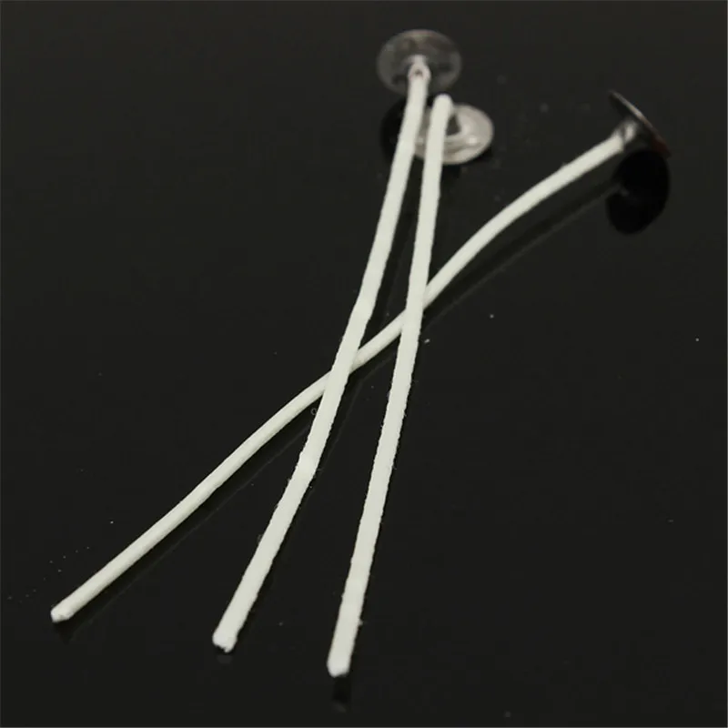 100Pcs/set 120mm Candle Wick Pre Waxed Candle Wick With Sustainers Cotton Coreless Candle Wicks Cotton Making Material 6