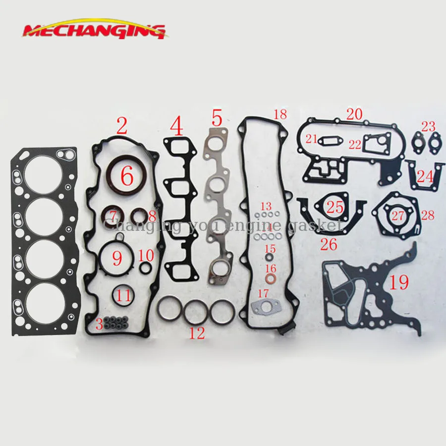 2LT For TOYOTA LANDCRUISER HIACE 2.4 Full Set Automotive Parts China Engine Parts Engine Gasket 04111-54040 04111-54103 51012500
2LT For TOYOTA LANDCRUISER HIACE 2.4 Full Set Automotive Parts China Engine Parts Engine Gasket 04111-54040 04111-54103 51012500