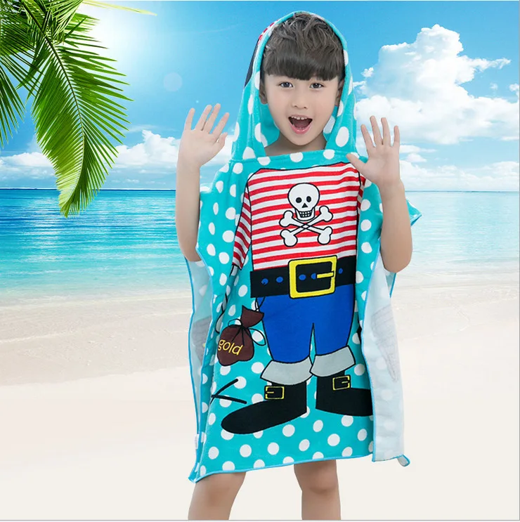 New Towel creative hat cartoon Sea world pink shark children's Cape towel cute cape for boys and girls Home Textile |