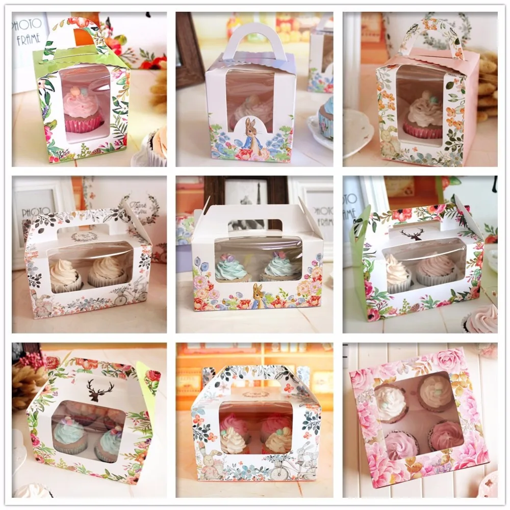 1/2/4 holes Portable muffin box cake cup box cupcake packaging paper box with transparent window pudding pastry 10pcs/lot
1/2/4 holes Portable muffin box cake cup box cupcake packaging paper box with transparent window pudding pastry 10pcs/lot