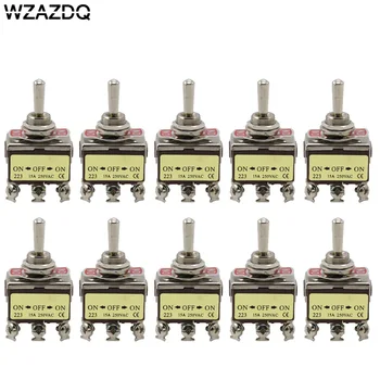10pce high quality button switch 223 wall rocker toggle switch six legs three gears self-reset 12mm silver contacts
10pce high quality button switch 223 wall rocker toggle switch six legs three gears self-reset 12mm silver contacts
