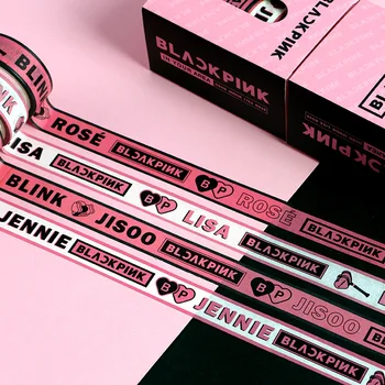 4Rolls Korea Blackpink K-POP Star Jisoo Jennie Rose Lisa Masking Tape BUJO Planner Washi Tape Scrapbooking Decoration Stationary
4Rolls Korea Blackpink K-POP Star Jisoo Jennie Rose Lisa Masking Tape BUJO Planner Washi Tape Scrapbooking Decoration Stationary