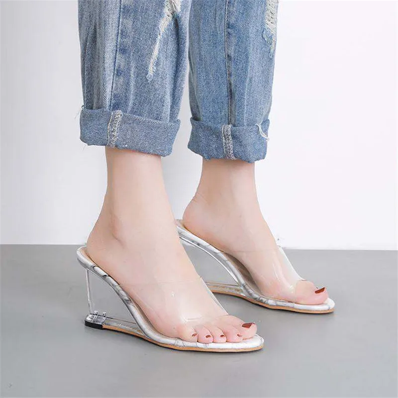 Clear Heel Women Slides Fashion Summer Shoes For Women Wedge Sandals Comfortable Transparent Sandals Women High Heels
Clear Heel Women Slides Fashion Summer Shoes For Women Wedge Sandals Comfortable Transparent Sandals Women High Heels