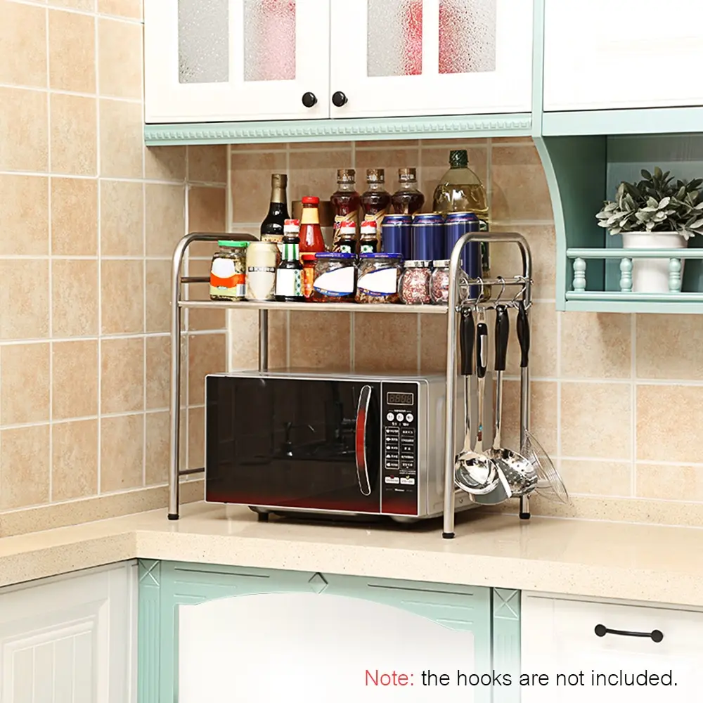Kitchen Storage Rack Stainless Steel Microwave Oven Rack Shelf Spices Jars Storage Organizer Kitchen Counter Holder
Kitchen Storage Rack Stainless Steel Microwave Oven Rack Shelf Spices Jars Storage Organizer Kitchen Counter Holder