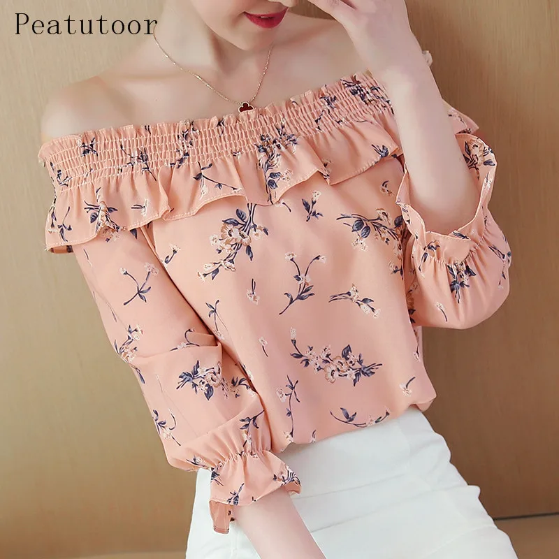 2020 New Summer Sexy Slash Neck Off Shoulder Top Chiffon Blouse Casual Women Half Sleeve Ruffles Short Tops Clothing Elegant
2020 New Summer Sexy Slash Neck Off Shoulder Top Chiffon Blouse Casual Women Half Sleeve Ruffles Short Tops Clothing Elegant