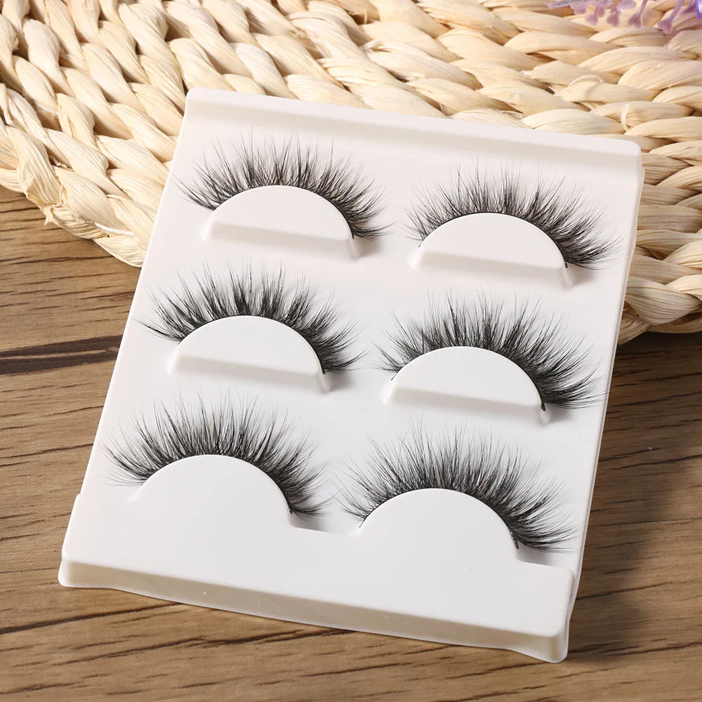 3 Pairs/set Black Real Mink Natural Cross Long Thick False Eyelashes Eye Lashes Makeup Extension Tools
3 Pairs/set Black Real Mink Natural Cross Long Thick False Eyelashes Eye Lashes Makeup Extension Tools