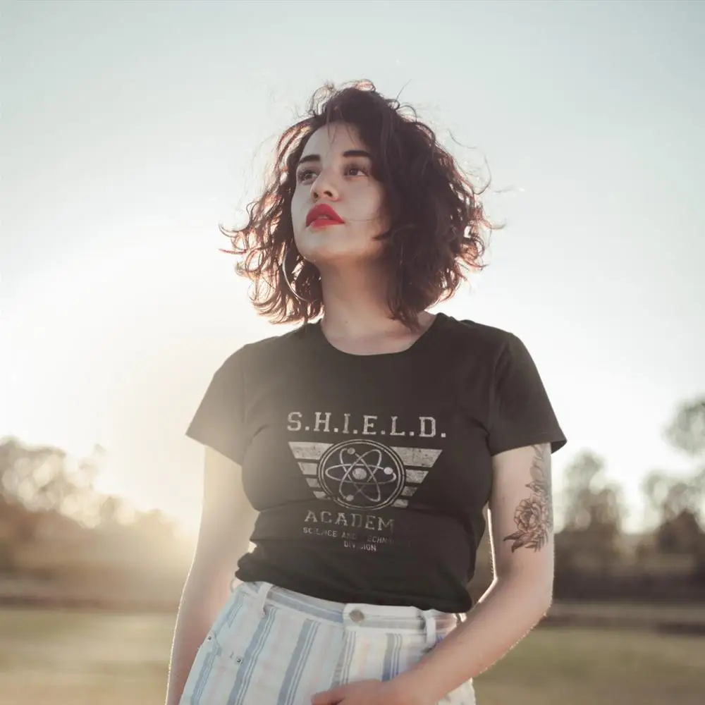 Marvel T-Shirt SHIELD Academy T Shirt Printed Short Sleeve Women tshirt Street Wear Cotton Funny Plus Size Ladies Tee Shirt
Marvel T-Shirt SHIELD Academy T Shirt Printed Short Sleeve Women tshirt Street Wear Cotton Funny Plus Size Ladies Tee Shirt