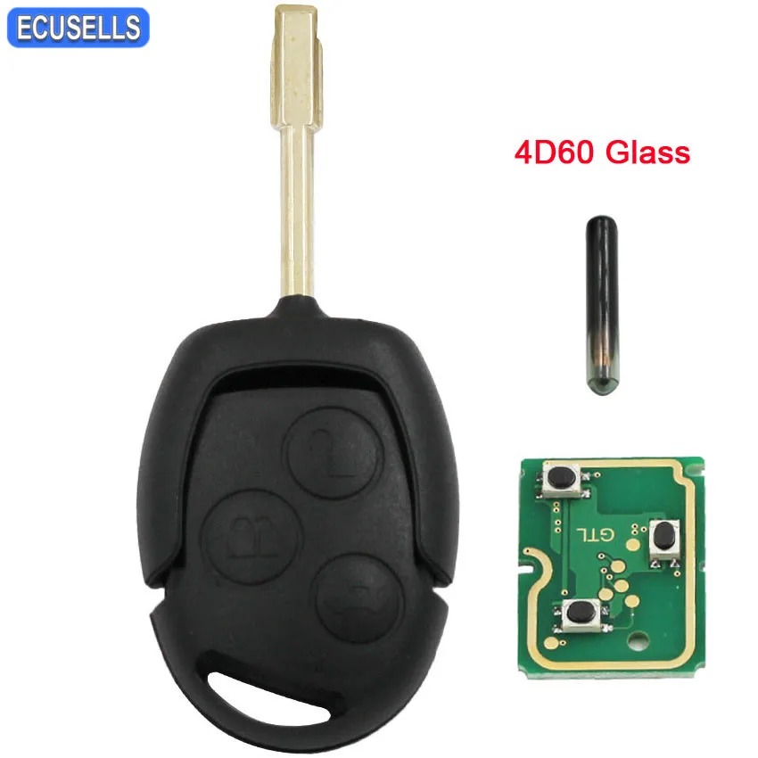 New Replacement 3 Button Remote Key Smart Car Key Fob 433Mhz 4D60 Chip for Ford Mondeo Focus Fiesta KA with FO21 Uncut Blade
New Replacement 3 Button Remote Key Smart Car Key Fob 433Mhz 4D60 Chip for Ford Mondeo Focus Fiesta KA with FO21 Uncut Blade