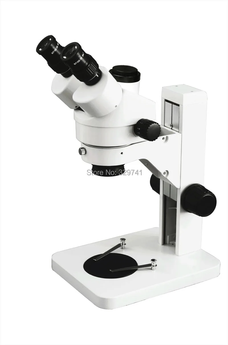 7X~45X Trinocular continuous Zoom Stereo Microscope with Vertical Flat Base B2-D5