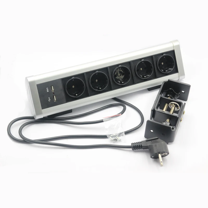 Triangle Desktop Fixed Socket EU Plug 5 EU Power Sockets For Kitchen with 2 USB Charger Ports Office Cabinet Sockets Customized
Triangle Desktop Fixed Socket EU Plug 5 EU Power Sockets For Kitchen with 2 USB Charger Ports Office Cabinet Sockets Customized