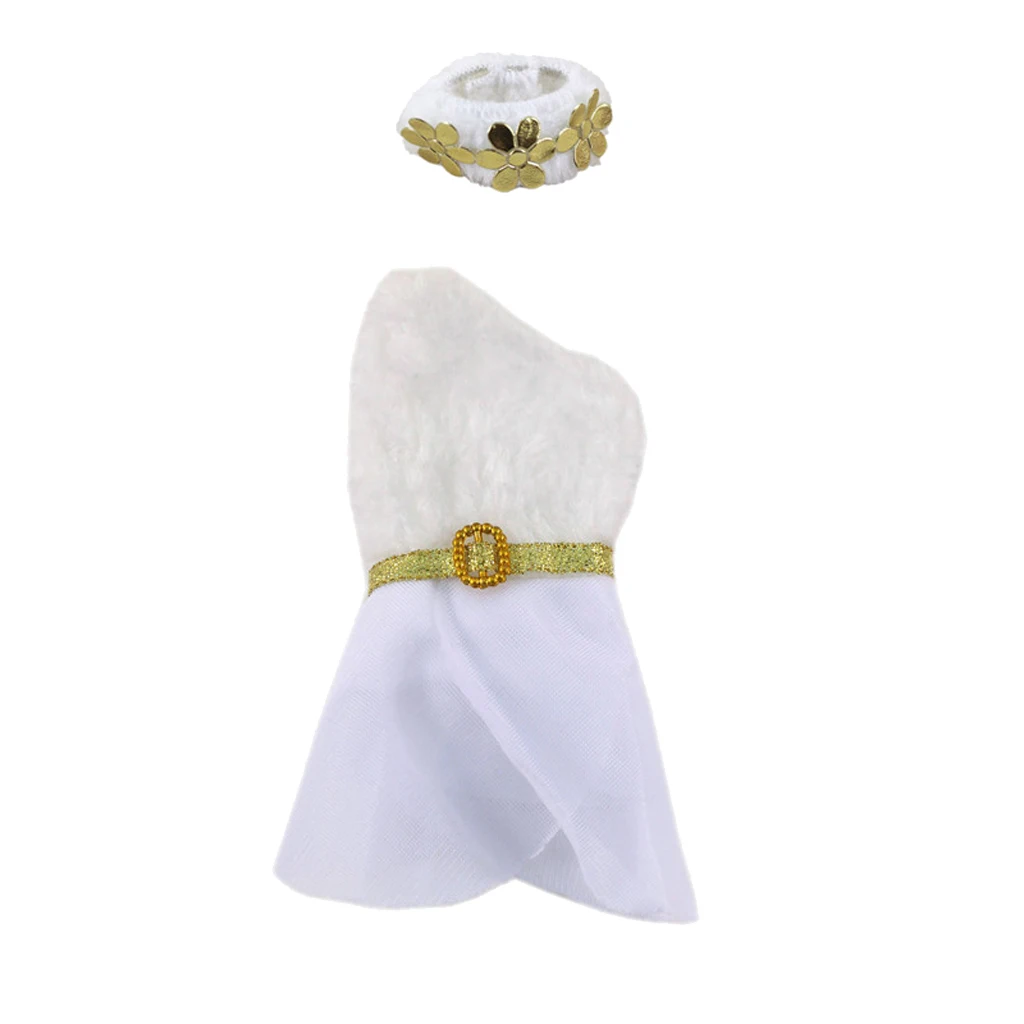 MagiDeal Fashion Princess Skirt & Hat Dress for 30cm Doll Clothes Accessory White