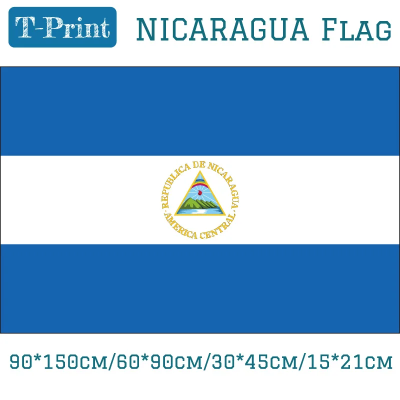 Nicaragua National Flag and Banner 90*150cm/60*90cm/40*60cm Flying Flag 15*21cm Hand Flag 3x5ft with Brass Metal Holes
Nicaragua National Flag and Banner 90*150cm/60*90cm/40*60cm Flying Flag 15*21cm Hand Flag 3x5ft with Brass Metal Holes