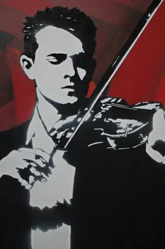 Modern handmade painting violinist on oil canvas for living room decor and wallpaper
Modern handmade painting violinist on oil canvas for living room decor and wallpaper