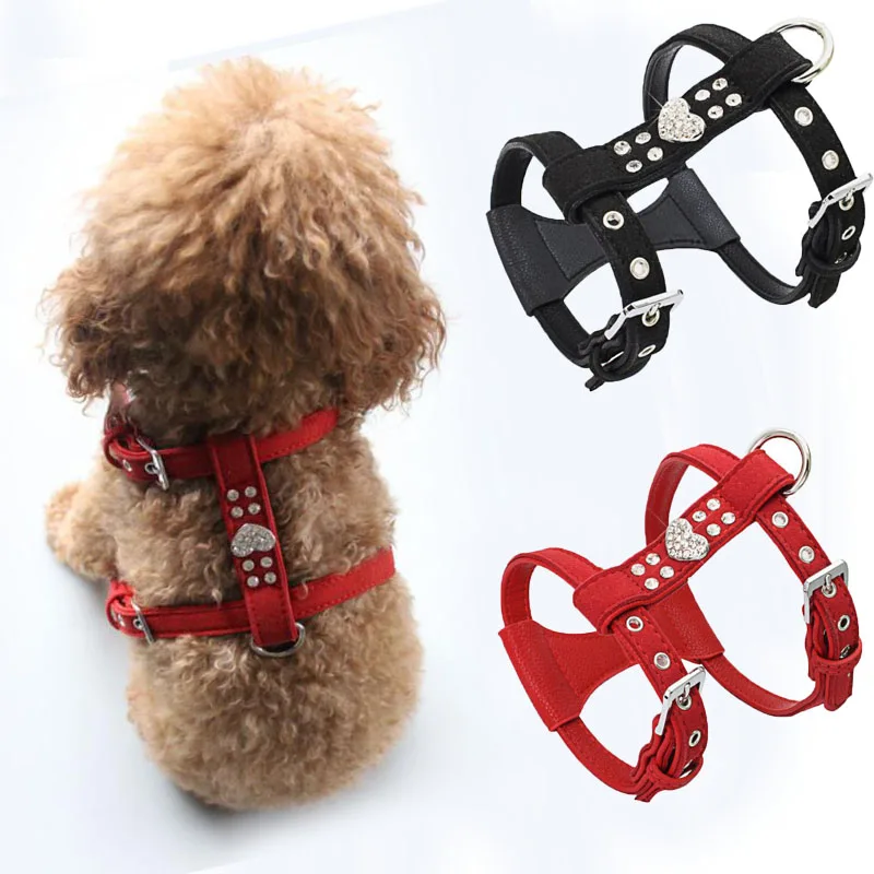 Fancy jeweled leather schnauzer bulldog small dog collar harness vest accessories doggy adjustable walking harnesses breast-band
Fancy jeweled leather schnauzer bulldog small dog collar harness vest accessories doggy adjustable walking harnesses breast-band