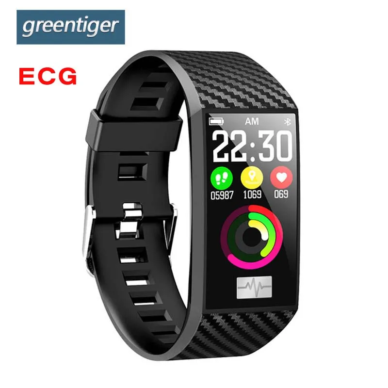 Greentiger Waterproof DT58 Smart Band Fitness Tracker ECG Heart Rate Blood Pressure Monitor Smart Bracelet or Android IOS
Greentiger Waterproof DT58 Smart Band Fitness Tracker ECG Heart Rate Blood Pressure Monitor Smart Bracelet or Android IOS