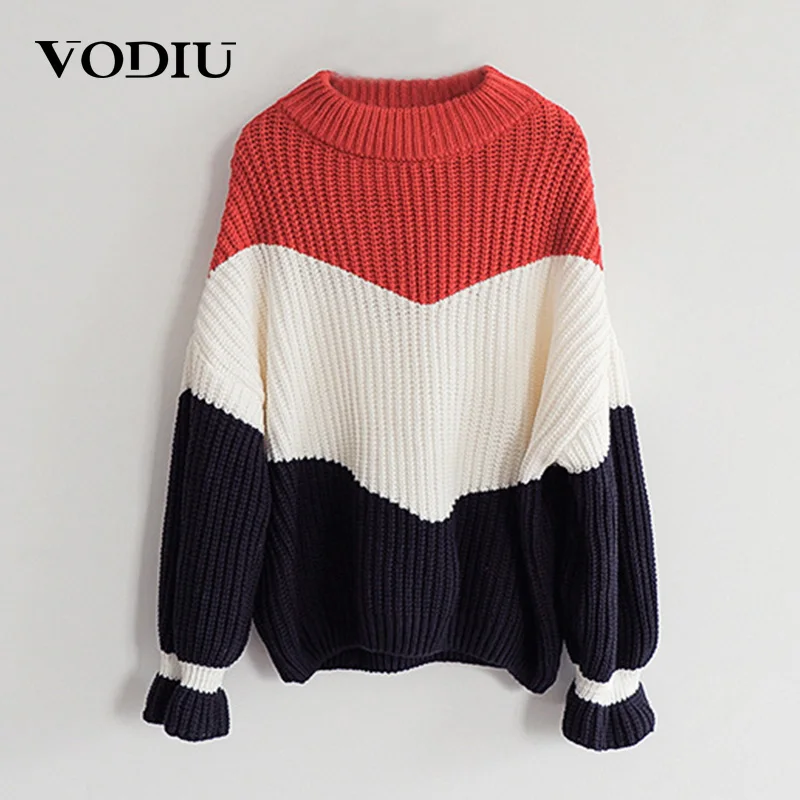 Winter Women Sweater Female Pullover Women's Sweaters Jumper Long Sleeve Knitting Patchwork Casual Fashion New Year Hot Sale Top
Winter Women Sweater Female Pullover Women's Sweaters Jumper Long Sleeve Knitting Patchwork Casual Fashion New Year Hot Sale Top
