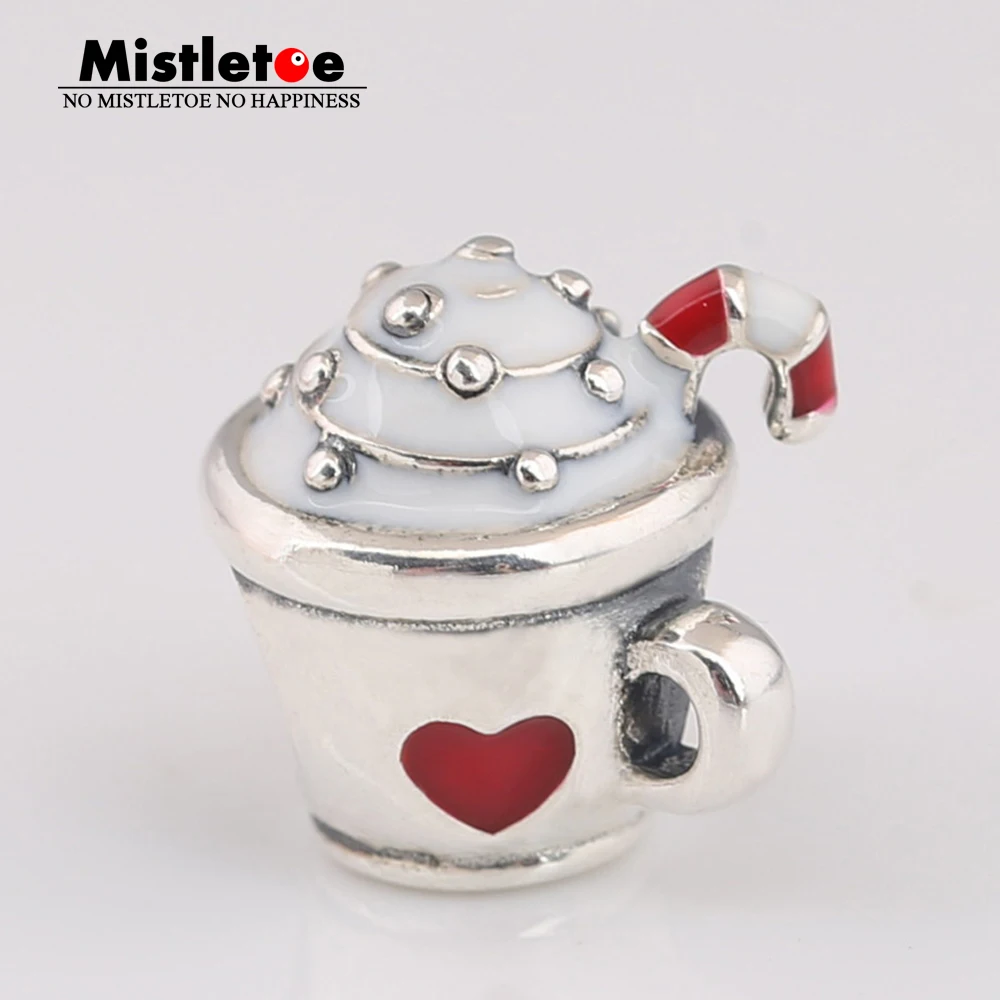 Mistletoe 925 Sterling Silver Warm Cocoa Charm, White & Red Enamel Fit European Bracelet Jewelry
Mistletoe 925 Sterling Silver Warm Cocoa Charm, White & Red Enamel Fit European Bracelet Jewelry