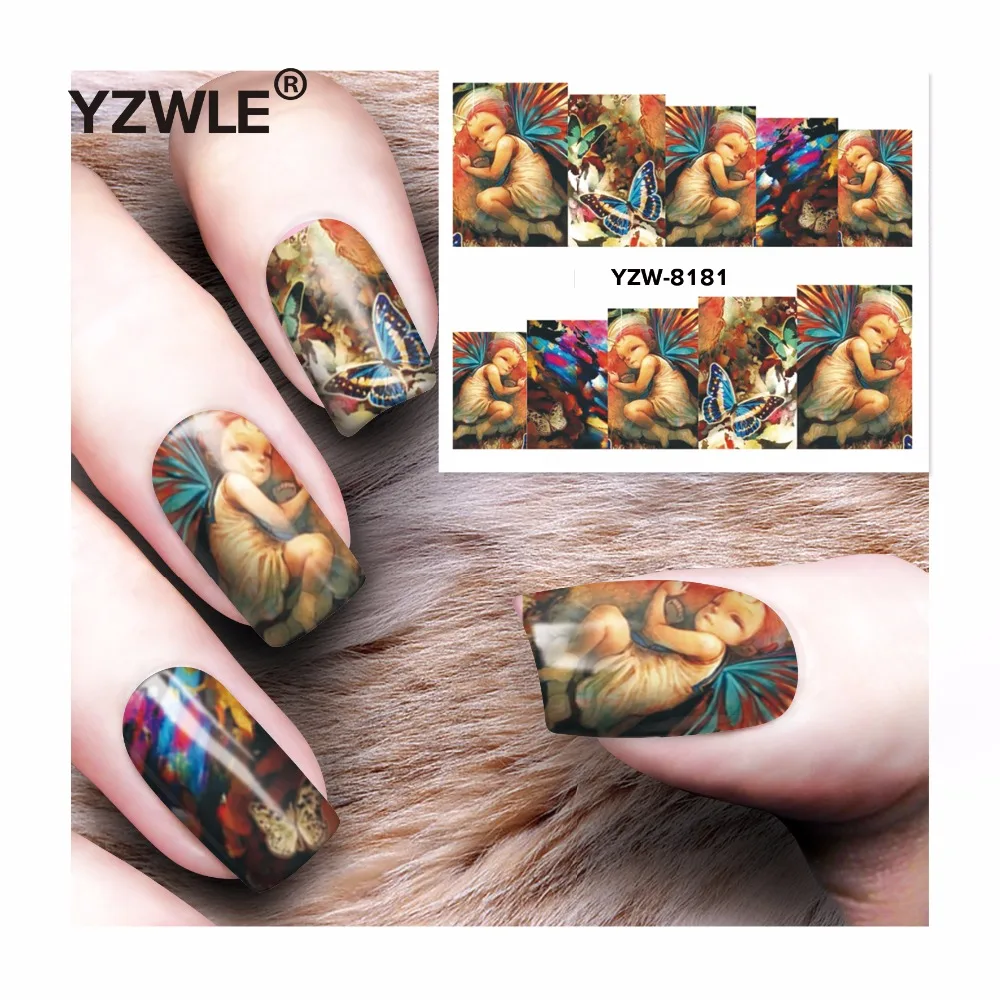 YZWLE 1 Sheet DIY Decals Nails Art Water Transfer Printing Stickers Accessories For Manicure Salon YZW-8181
YZWLE 1 Sheet DIY Decals Nails Art Water Transfer Printing Stickers Accessories For Manicure Salon YZW-8181