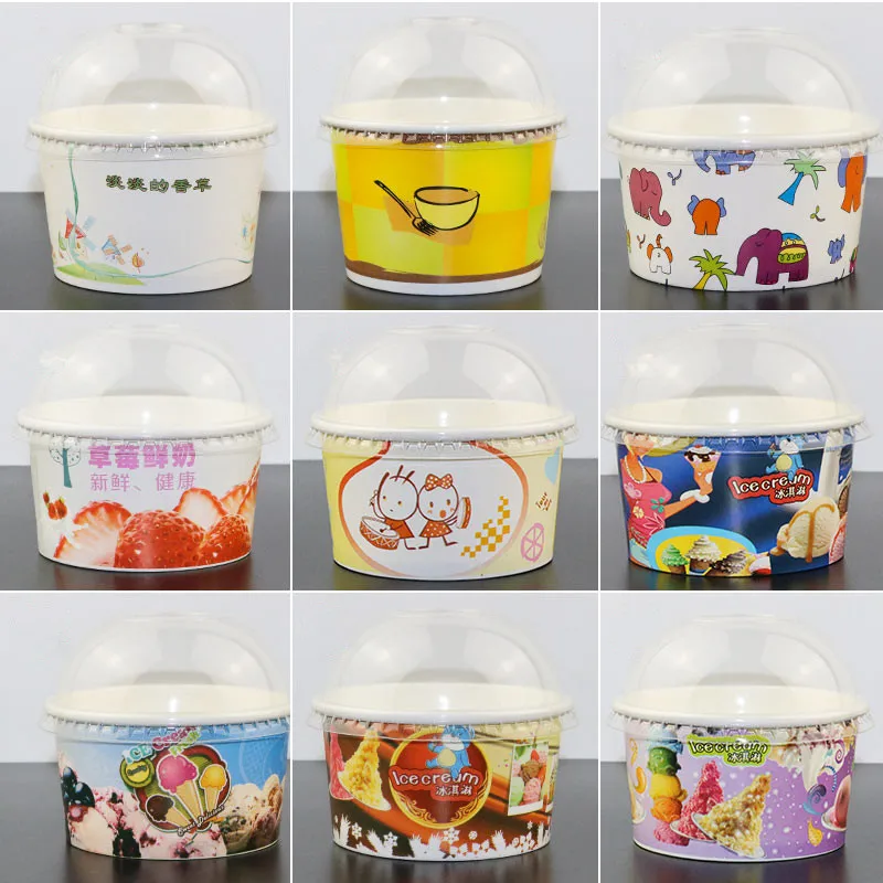 50pcs Disposable cute cartoon ice cream paper bowl thick fried yogurt bowl 260ml small salad soup food paper cup with lid
50pcs Disposable cute cartoon ice cream paper bowl thick fried yogurt bowl 260ml small salad soup food paper cup with lid